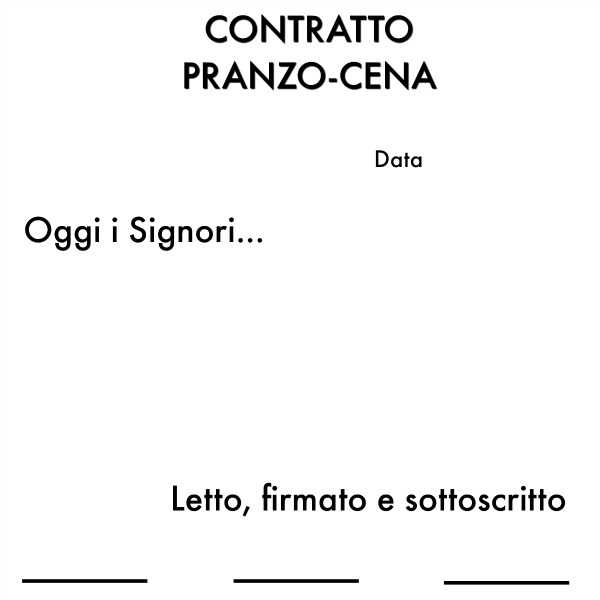 contratto pranzo-cena