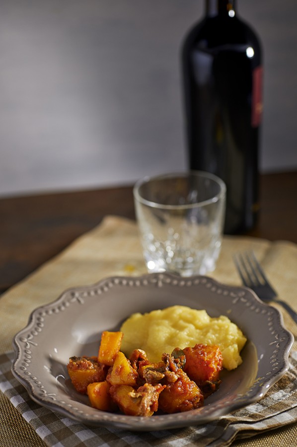 spezzatino di zucca e funghi 