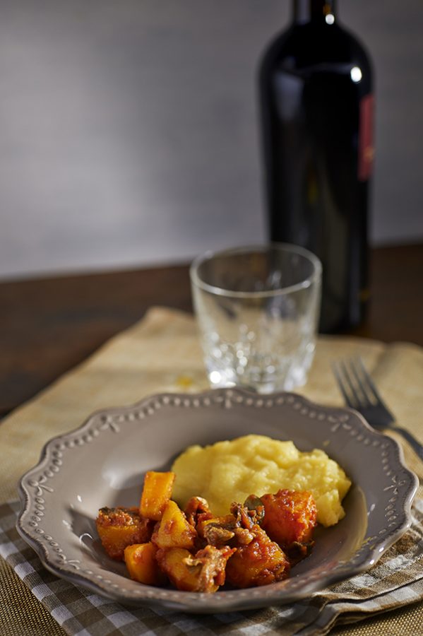 spezzatino di zucca e funghi