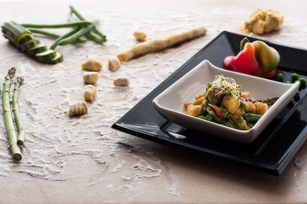 Gnocchi al curry con verdure dell’orto