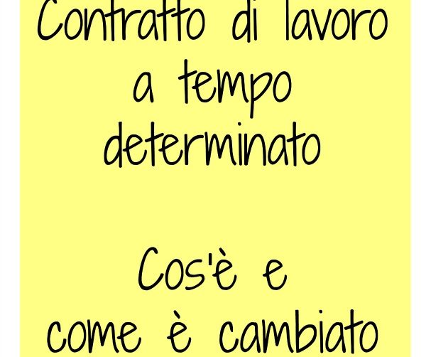 CONTRATTO DI LAVORO A TEMPO DETERMINATO