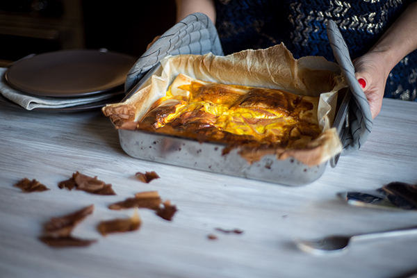 torta salata al prosciutto e formaggio