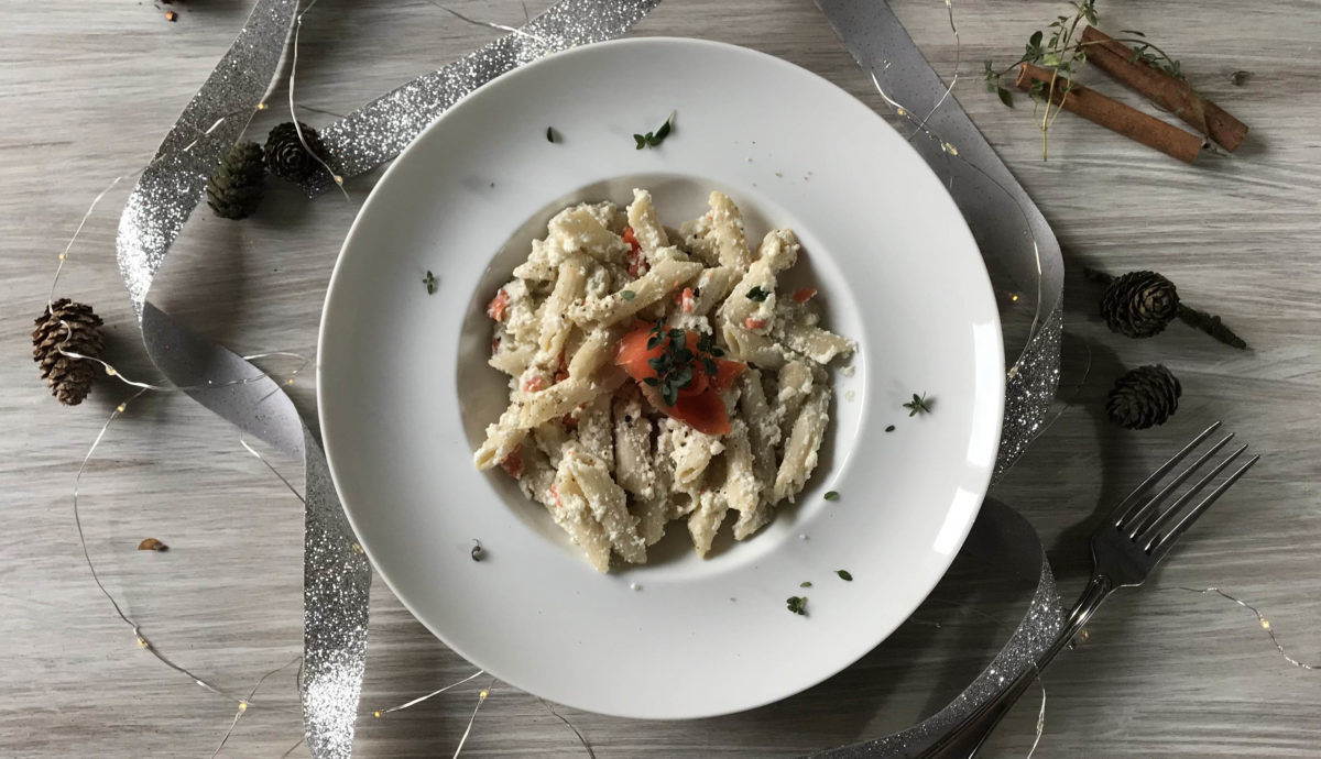 Penne con ricotta e salmone_Ricominciodaquattro