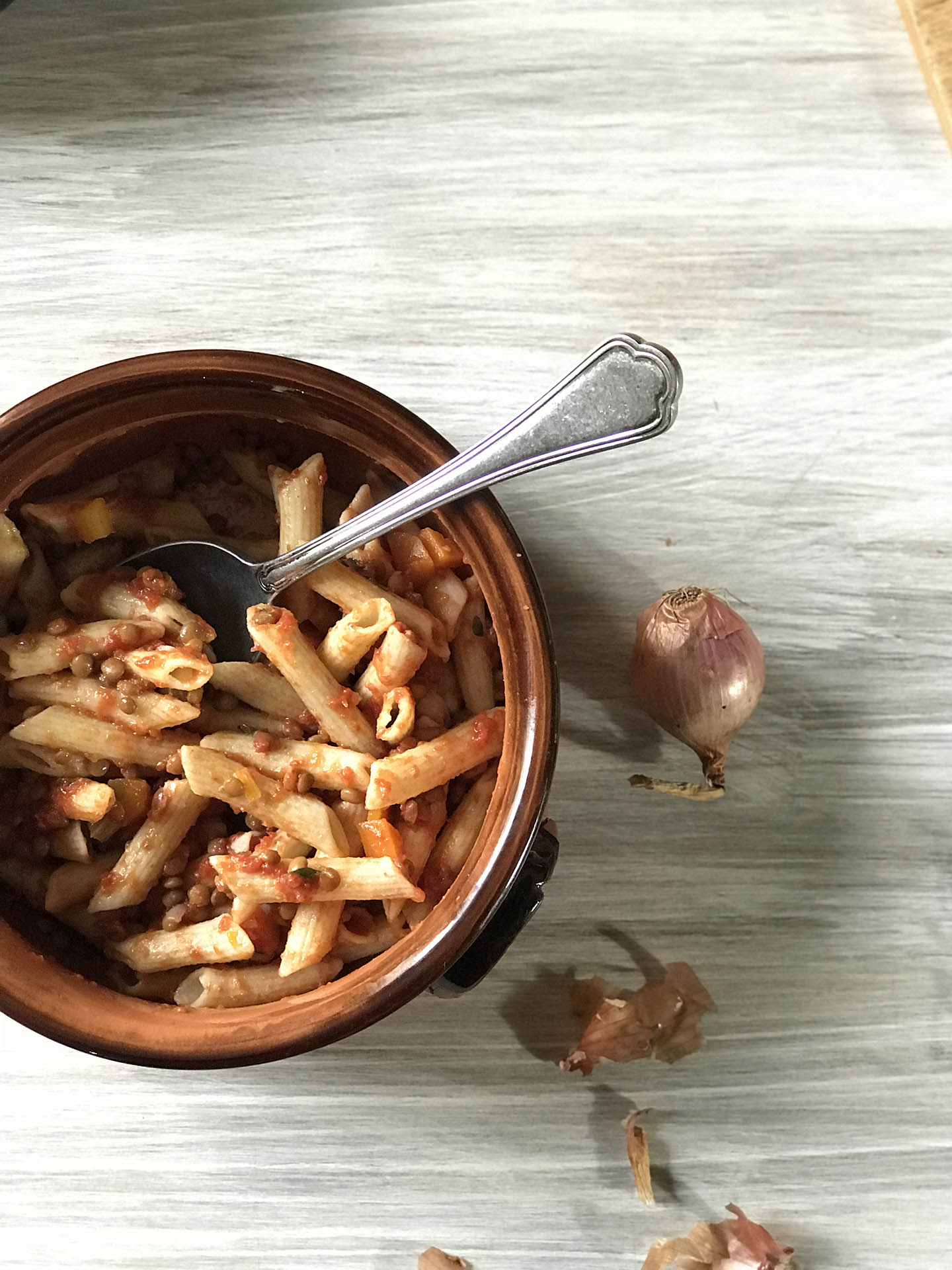 Penne con ragù di lenticchie Ricominciodaquattro