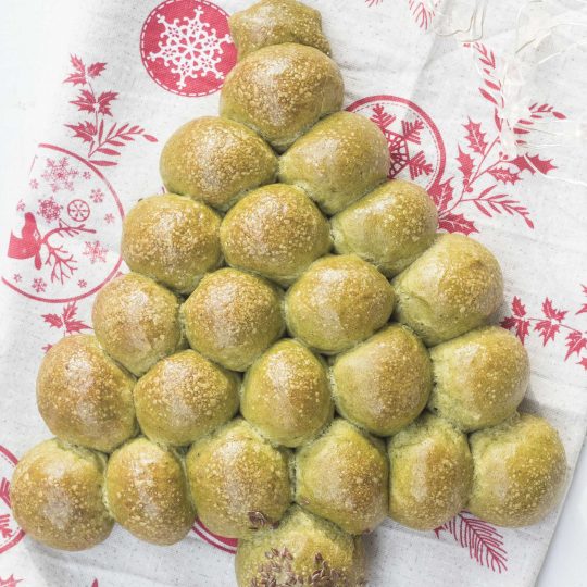 Alberello di panini agli spinaci