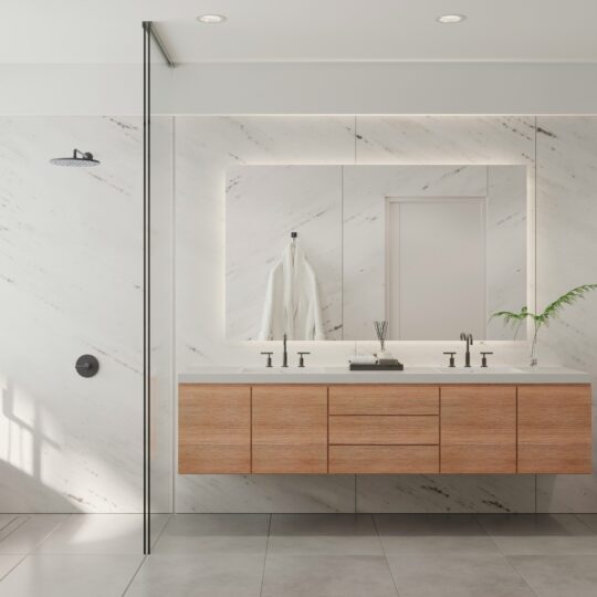 la sorprendente versatilità stilistica del legno nell'arredo bagno